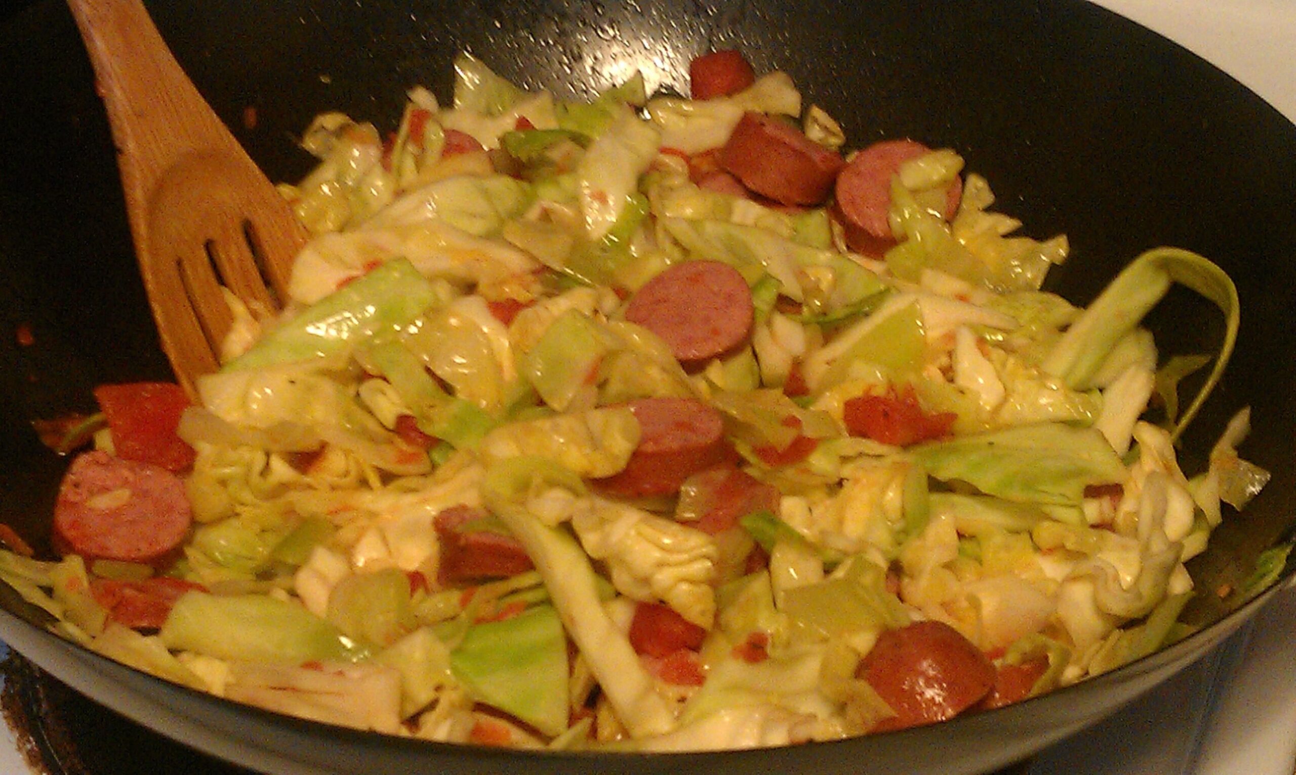 Southern Fried Cabbage with sausage